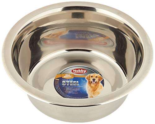 Dog Bowl Stainless Steel by Nobby - 6.5cm £1.26 / 13cm £1.44