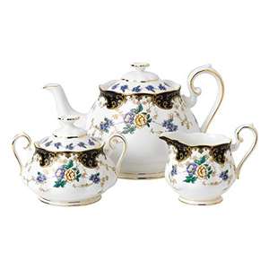 Royal Albert 100 Years 1910 Duchess Teapot, Sugar, Cream, 3 Piece Set, White, Bone China, 42.2 £138.12 @ Amazon