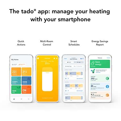 Tado° BASIC Smart Radiator Thermostat - WiFi Starter Kit V3+ - 3x Smart Radiator Valves £154.99 @ Amazon