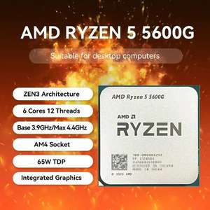 AMD Ryzen 5 5600G 3.9 GHz Base Clock 6-Core 12-Thread Desktop Processor CPU, AM4 Socket, AMD Radeon Graphics @ Cutesliving Store
