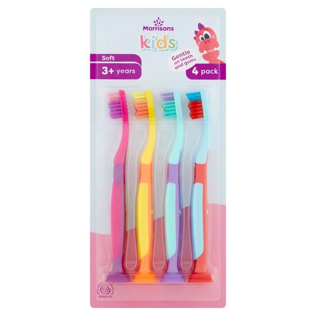 Morrisons Kids Toothbrushes 3+ Years 4 per pack - £1 @ Morrisons
