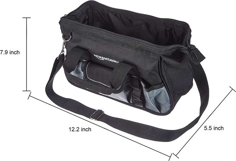 Amazon Basics Tool Bag, Grey,silver, 32 cm