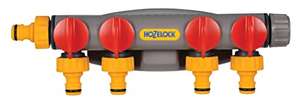 Hozelock 2150A0000 4-Way Tap Connector, Grey, Orange, Red - £9 @ Amazon