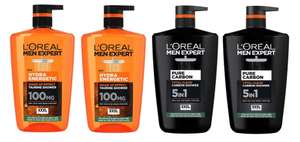 4 x L'Oréal Men Expert Hydra Energetic OR Pure Carbon Shower Gel Large XXL 1L (With Code for student discount)+ £1.50 C&C (Or Any 5 for £17)