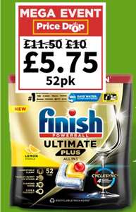 Finish Ultimate plus All in One Dishwasher Tablets Lemon, 52 Tablets