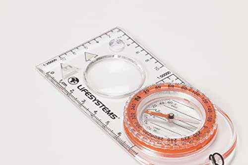 Lifesystems Expedition Compass, 1:25K And 1:50k, Magnifier, Luminous Markers and Rotating Bezel - £9.09 @ Amazon