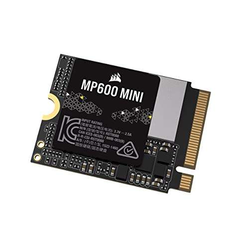 Corsair MP600 MINI 1TB M.2 NVMe PCIe x4 Gen4 2 SSD – M.2 2230 – Up to 4,800MB/sec Read – 3D TLC NAND