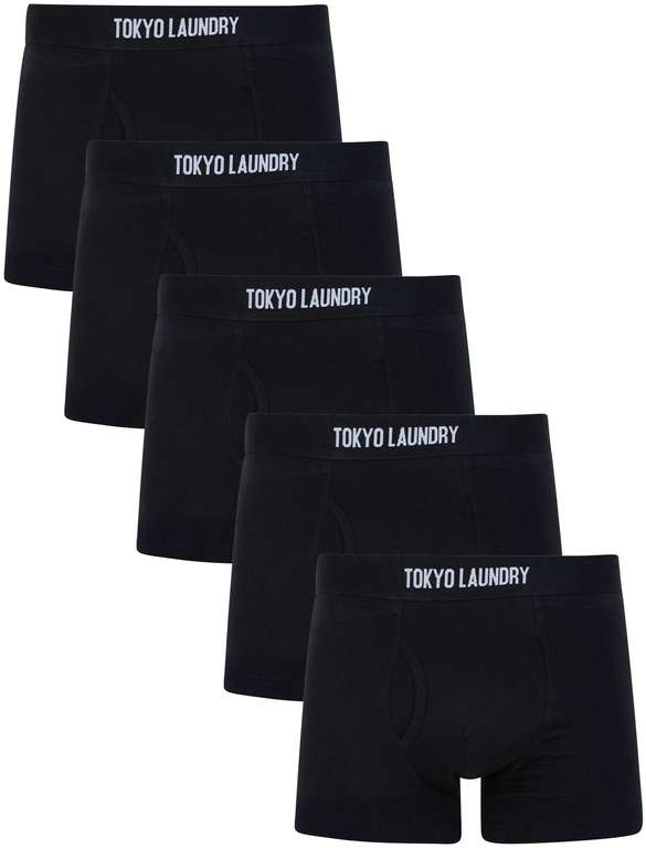 5 Pack Cotton Boxer Shorts Set in Jet Black for £15.99 with Code + £2.80 delivery @ Tokyo Laundry