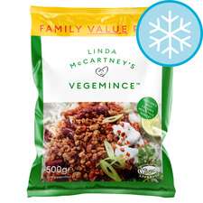 (Linda Mccartney Vegetarian/Vegan Family Pack)10 Vegetarian Sausages 450G/Vegemince 500g £2 Each(Clubcard Price) @ Tesco