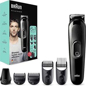 Braun 6-In-1 All-In-One Trimmer Series 3, Hair Clippers & Precision Trimmer, 5 Attachments, MGK3335 - £19.99 @ Amazon