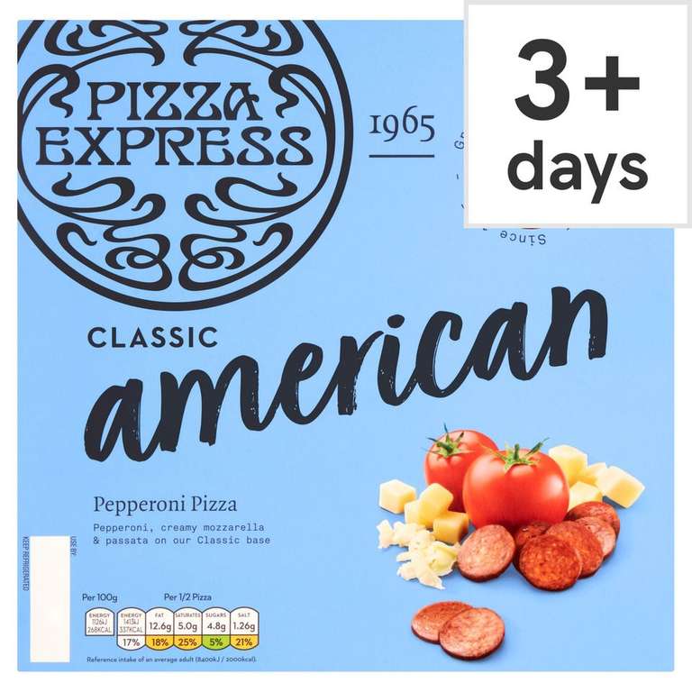 Pizza Express American Pizza 250G £2.75 Clubcard Price @ Tesco