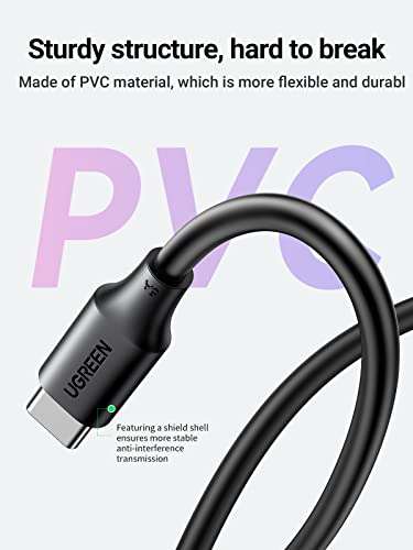 UGREEN USB C to USB C Charger Cable 100W 2 Pack USB C Fast Charger Cable (1M) - £8.99 With Voucher / 60W £8.49 W/Voucher @ UGREEN / Amazon