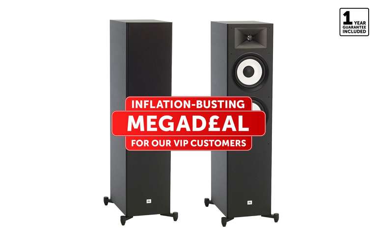 JBL Stage A170 (Black) pair floorstanding speakers £199 VIP price at Richer Sounds