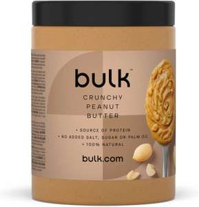 Bulk Natural Roasted Peanut Butter Tub, Crunchy, 1 kg, Packaging May Vary £6.39 / £5.75 S&S at Amazon