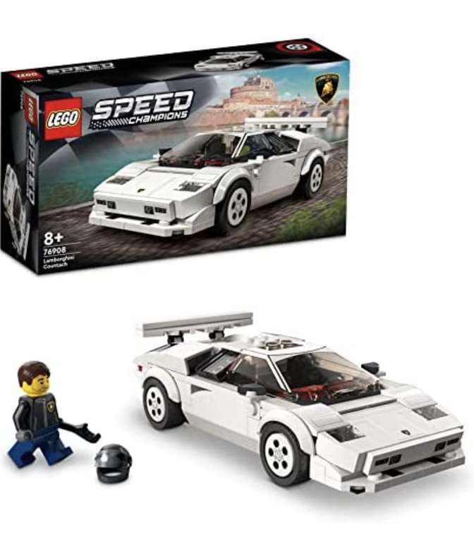 LEGO 76908 Speed Champions Lamborghini Countach / 76906 Speed Champions 1970 Ferrari 512 M Sports - £15.99 each (with voucher) @ Amazon