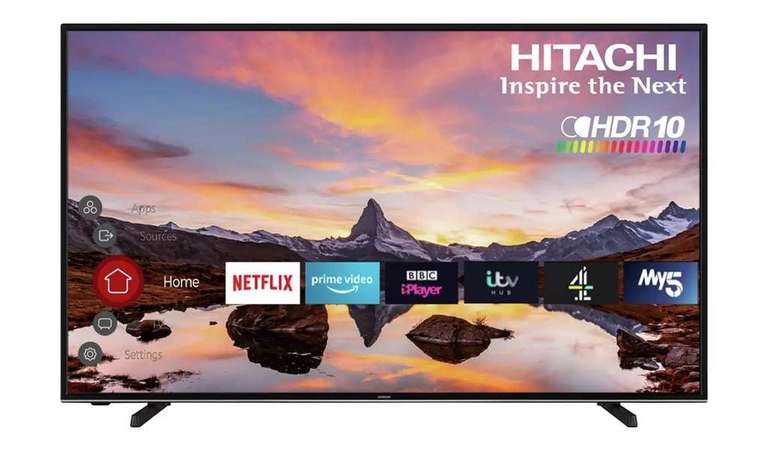 Hitachi 58 Inch 58HK6200U Smart 4K UHD HDR LED Freeview TV - £319 With Free Collection @ Argos