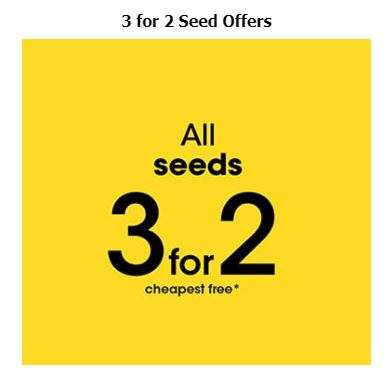 3 for 2 on Seeds + Free click & collect at select stores @ Wilko