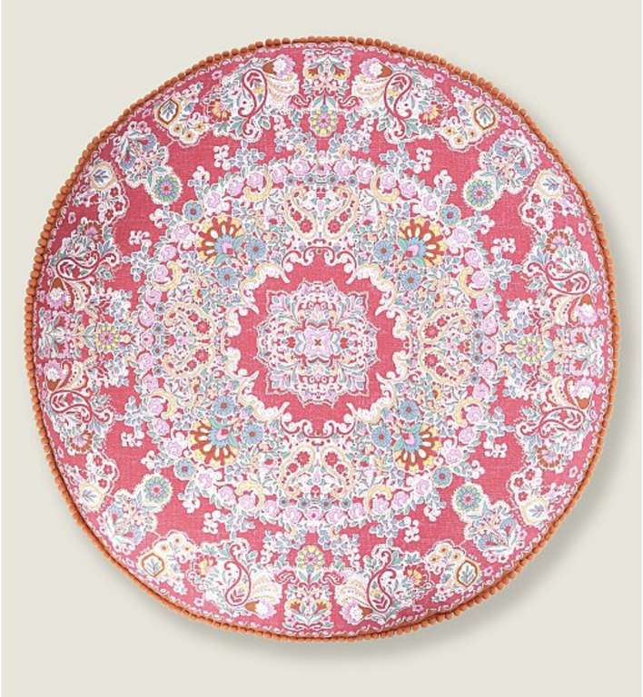 Mandala Cotton Floor Seat Cushion in Blue,Pink or Tan - Free C&C