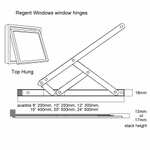 Pair of Window Hinges 8-10" inch, 13mm or 17mm stack height, Top Hung Friction stays - £5.90 delivered @ BuildBlock on Ebay
