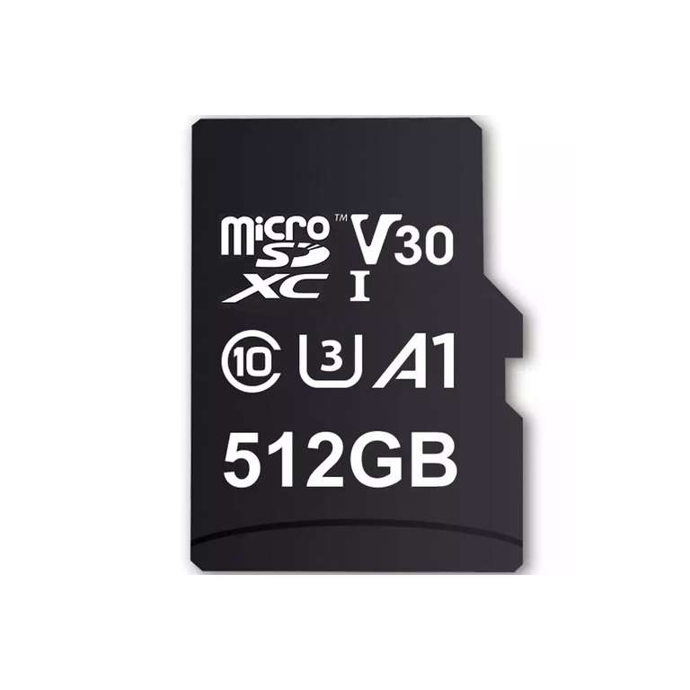 Memory 512GB V30 PRO Micro SD Card (SDXC) 4K A1 UHS-1 U3 + Adapter - £35.98 Delviered @ MyMemory