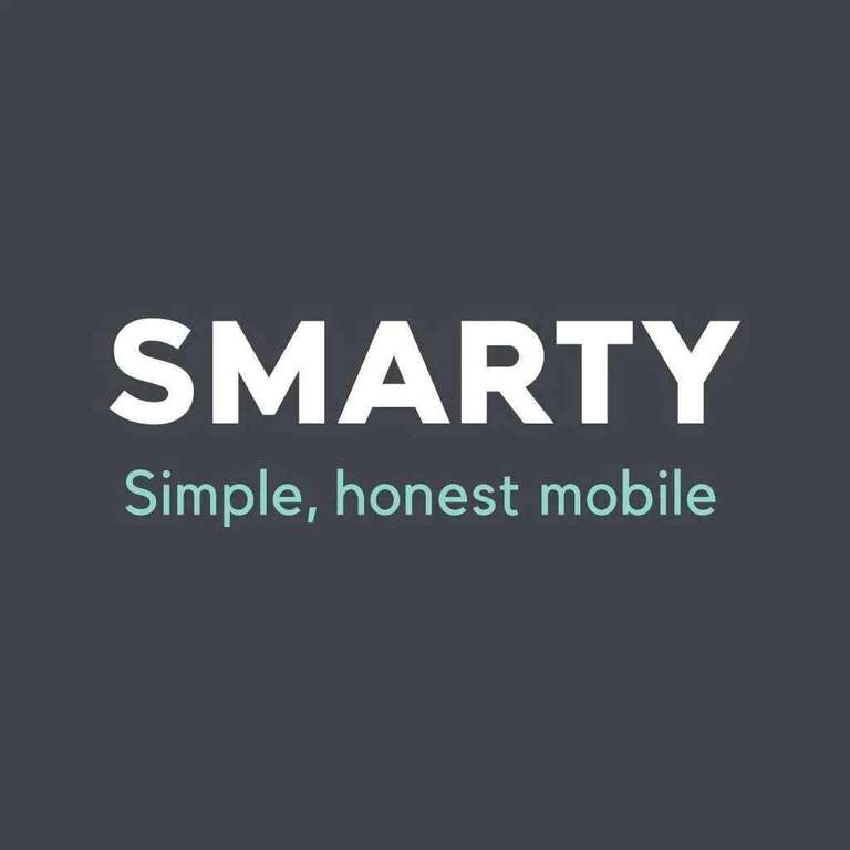 Smarty 5G Sim, 1 Month Contract - 30GB Data, Unltd Min/Txt, EU Roaming, WiFi Calling - £8 per month @ Smarty