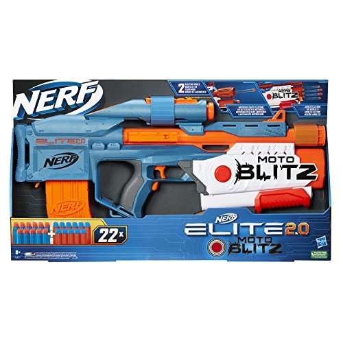 Nerf Elite 2.0 Motoblitz CS-10 Blaster, Motorised 10-Dart Blasting £15 @ Amazon