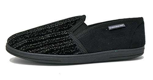 Dunlop Mens Famous Denver Thermal Slippers with Elasticated Gussets - £10 - Sold by The Slippers Shop / Fulfilled by Amazon
