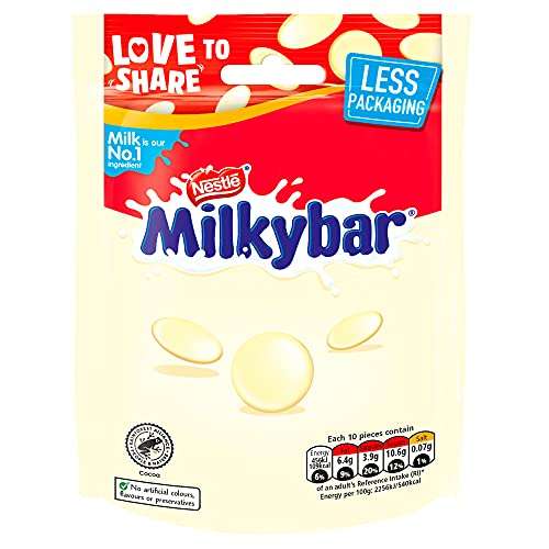 Milkybar Buttons White Chocolate, 94g £1.35 at Amazon