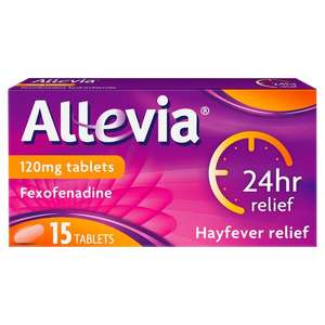Allevia 120mg hayfever tablets - 15 Pack £4.40 & 30 Pack £7.85 at Tesco for Clubcard customers.