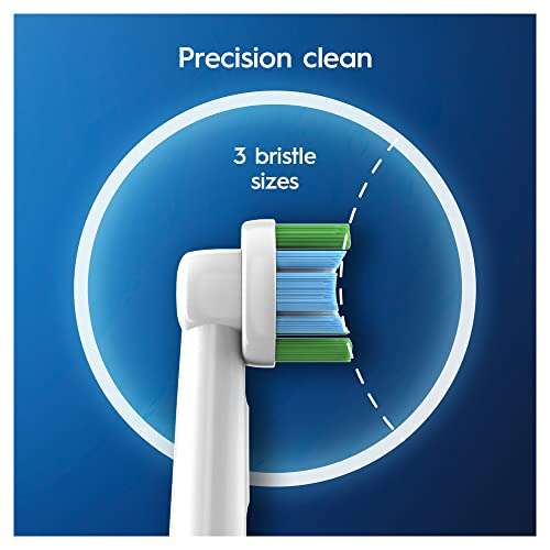 Oral-B Precision Clean Electric Toothbrush Head with CleanMaximiser Technology, Excess Plaque Remover, Pack of 12, White - £18.93 S&S