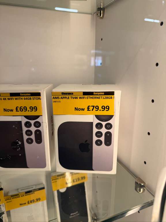 Apple TV 4K WiFi + Ethernet 128gb Refurbished - £79.99 Argos