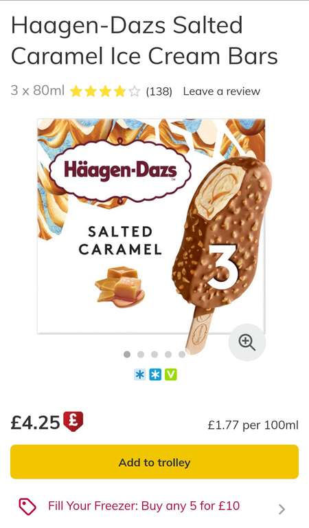 Fill Your Freezer: 5 for £10 (inc. select Haagen-Dazs ice cream bars & tubs)