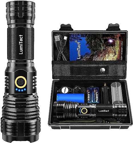 Lumitact Torches LED Super Bright, Rechargeable LED Torch 10000 Lumens XHP70.2 @ Lumitact / FBA