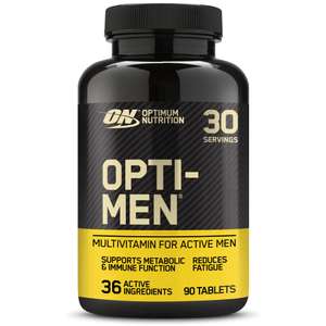 Optimum Nutrition Opti-Men Multi-Vitamin Supplements for Men with Vitamin D, Vitamin C, Vitamin B6 and Amino Acids, Unflavoured, 30 Servings