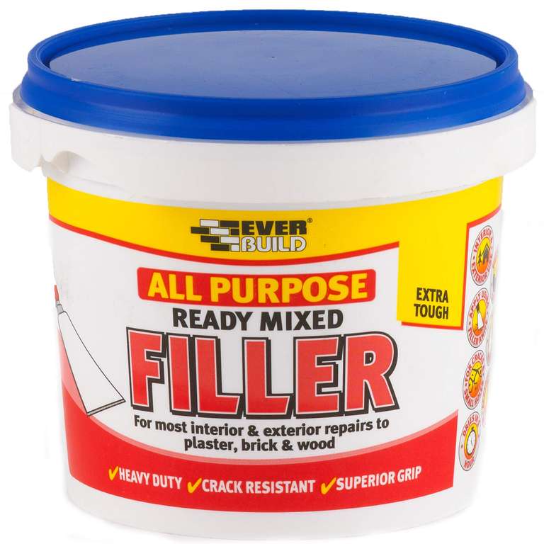 Everbuild All Purpose Ready Mixed Filler – Interior And Exterior Use – White – 600g