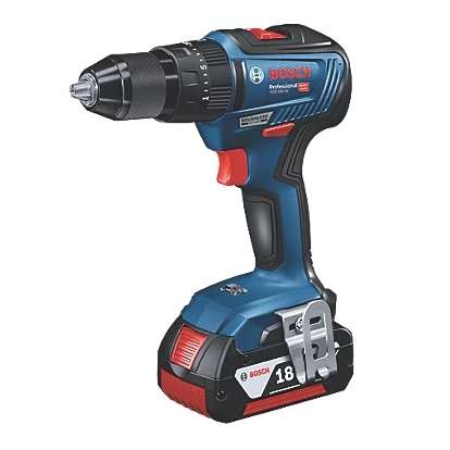 Bosch GSB 18V-55 18V Coolpack Brushless Cordless Combi Drill with 2 X 5.0AH Li-ion Batteries, Charger & Case - Free Click & Collect