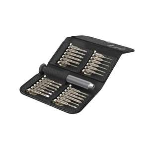 Hama 200762 Mini Screwdriver Kit for Pc, Metal Handle, 24 Heads with Case