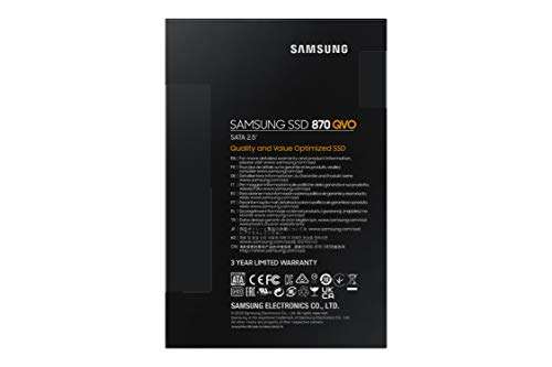 Samsung 870 QVO 8TB SATA 2.5 Inch Internal Solid State Drive (SSD) (MZ-77Q8T0), Black - Sold by EpicEasy Ltd