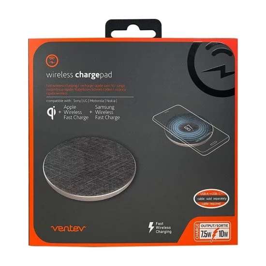Ventev 10W Qi Fast Wireless Charging Pad - Grey - £6.99 @ 7dayShop