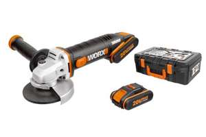 WORX WX800 18V Battery Cordless 115mm Angle Grinder 1x Battery 1x Charger Carry Case - 3 Year Warranty - @ WORX (UK Mainland)