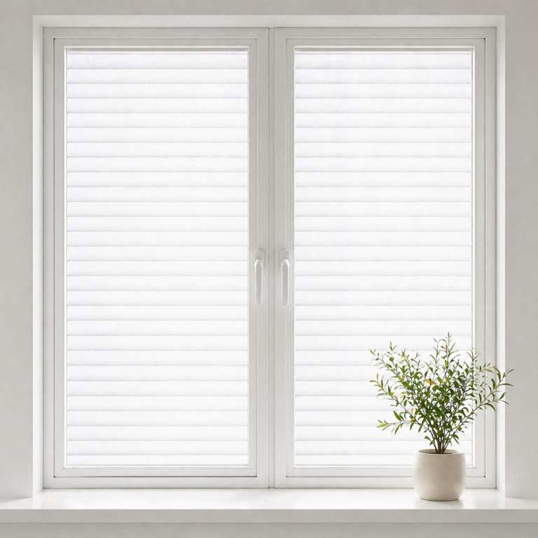 Frosted Blinds Privacy Window Sticker for Glass – 44.5 x 200cm, Static Cling No Adhesive, UV Protection - Sold By GUANYX FBA