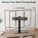 BONTEC Swivel Table Top TV Stand with Bracket for 26-55 inch Height AdjustableTempered Glass Base w/voucher Sold by bracketsales123 FBA