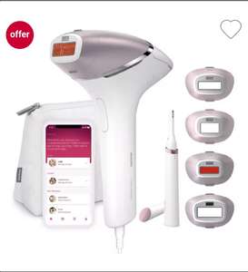 Philips Lumea IPL Hair Removal 8000 Series - Hair Removal Device with SenseIQ Technology, 4 Attachments (BRI949/00) W/Code