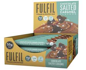 FULFIL Vitamin and Protein Bar (15x55g Bars) — Chocolate Salted Caramel Flavour — 20g High Protein, 9 Vitamins, Low Sugar - £18.89 @ Amazon