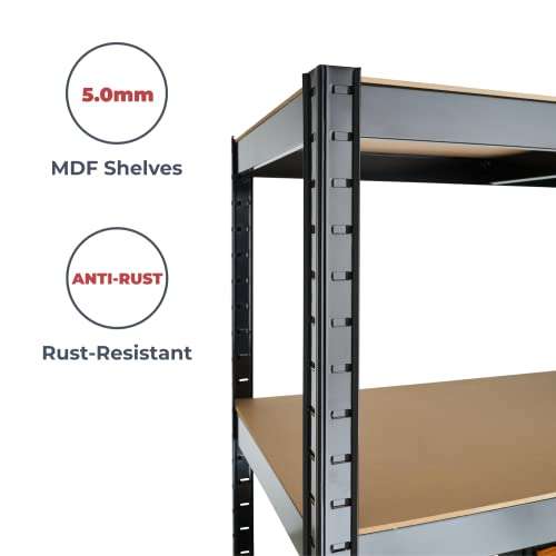 G-Rack Garage Shelving Unit: 180cm x 90cm x 40cm £24.99 using voucher - Dispatches from and Sold by G-Rack Ltd on Amazon