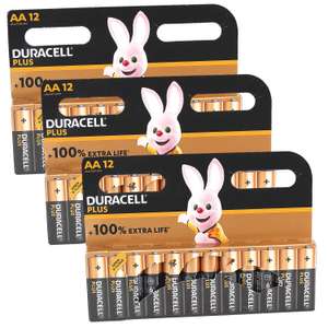 36 Duracell Plus 100% Extra Life AA Batteries - £15 Delivered @ WeeklyDeals4Less