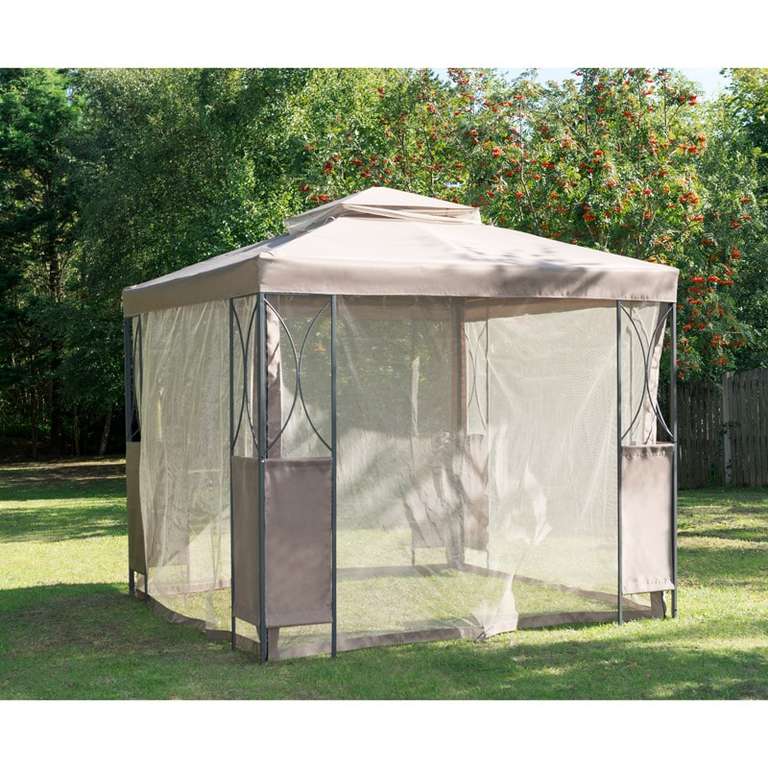 Luxury Steel Framed Gazebo 2.5m - Grey 
