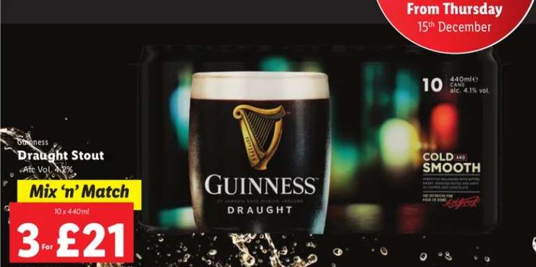 Guinness 30x440ml Cans - £21 @ Lidl NI