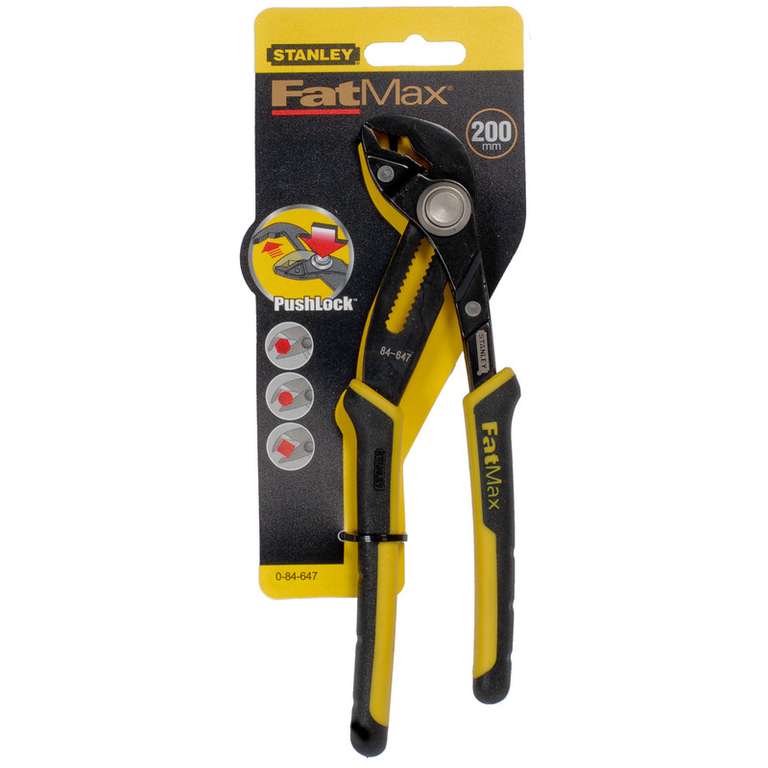 Stanley FatMax Groove Joint Waterpump Pliers 200mm £10.29 / 250mm £12.99 FREE Click & Collect @ Toolstation