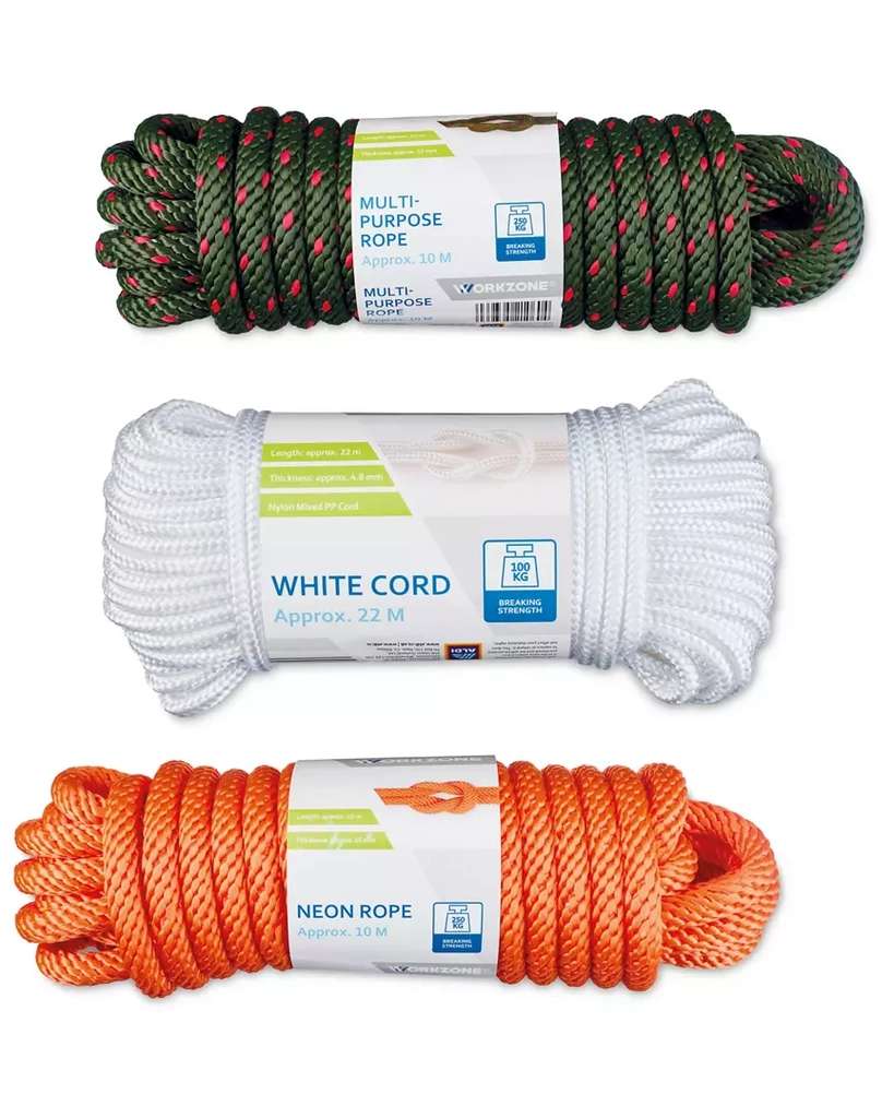 Multi Use Rope Macho Workzone Hi Vis & Multi Purpose Ropes – at Aldi £2.99 | hotukdeals